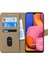 Samsung Galaxy A20s Kılıf Fabric Book Wallet Gold 2