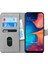 Samsung Galaxy A30 Kılıf Fabric Book Wallet Gri 2