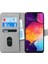 Samsung Galaxy A30s Kılıf Fabric Book Wallet Gri 2