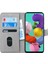 Samsung Galaxy A51 Kılıf Fabric Book Wallet Gri 2