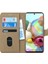 Samsung Galaxy A71 Kılıf Fabric Book Wallet Gold 2