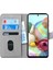 Samsung Galaxy A71 Kılıf Fabric Book Wallet Gri 2