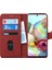 Samsung Galaxy A71 Kılıf Fabric Book Wallet Kırmızı 2