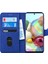 Samsung Galaxy A71 Kılıf Fabric Book Wallet Lacivert 2