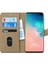 Samsung Galaxy S10 Plus Kılıf Fabric Book Wallet Gold 2