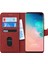 Samsung Galaxy S10 Plus Kılıf Fabric Book Wallet Kırmızı 2