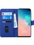 Samsung Galaxy S10 Plus Kılıf Fabric Book Wallet Lacivert 2