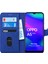 Oppo A5 2020 Kılıf Fabric Book Wallet Lacivert 2