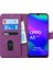 Oppo A5 2020 Kılıf Fabric Book Wallet Mor 2