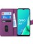 Oppo A9 2020 Kılıf Fabric Book Wallet Mor 2
