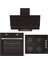 Siyah Cam Ankastre Set 3 (ALV F17 PB + ALV GLS 640 + ALV MFA 604 F) 5