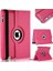 iPad 5. Nesil 2017 A1822 A1823 Kılıf Deri Uyku Modlu 360° Dönerli Standlı 9.7" Pembe 2