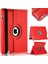 iPad Mini 4 Kılıf Deri Uyku Modlu 360° Dönerli Standlı Komple Koruma 7.9" Kırmızı 2