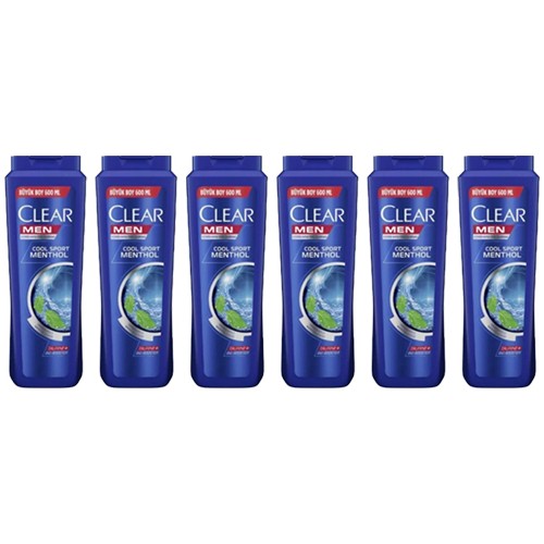 Clear Men Cool Sport Menthol Erkek Şampuan 600 ml X6 Adet
