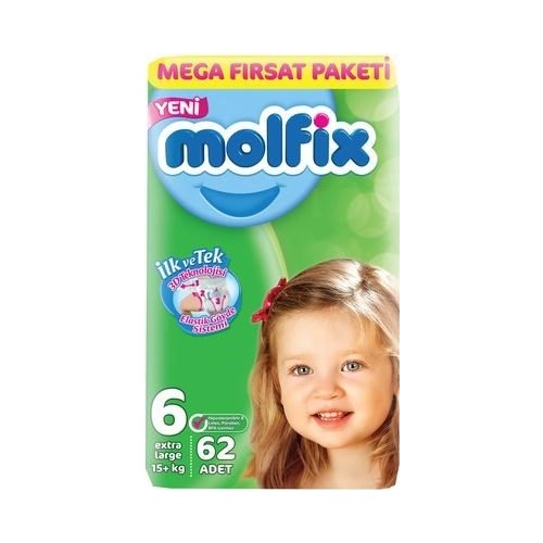 Molfix Bebek Bezi 6 Beden Extra Large 62 Adet Bez Fiyatı