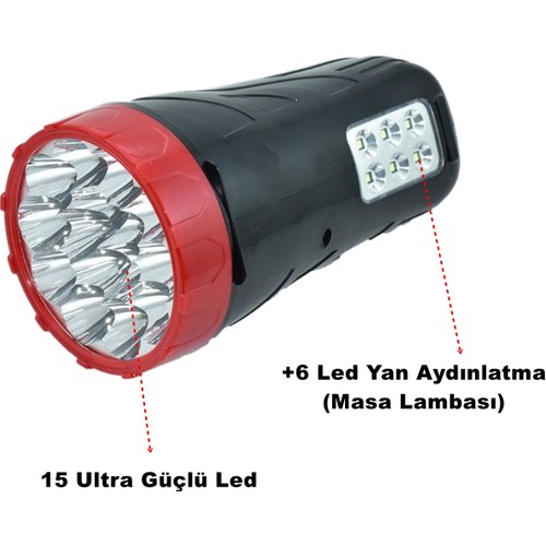 Yopigo St 6665 Ultra Guclu 15 Led Sarjli El Feneri 6 Led Fiyati