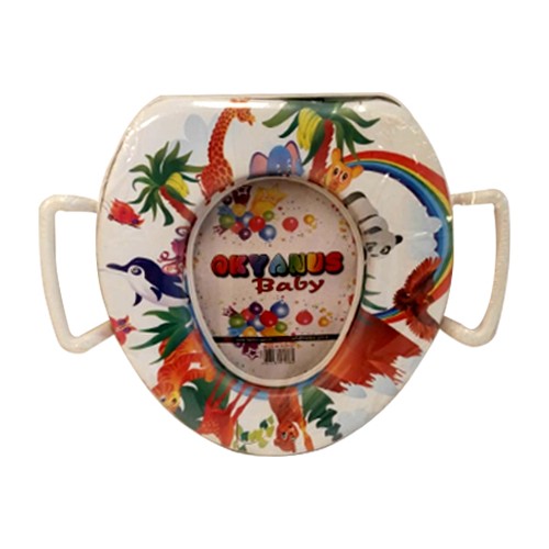 Harlem Hayvan Desenli Klozet Kapağı Bebek Tuvaleti Tutma