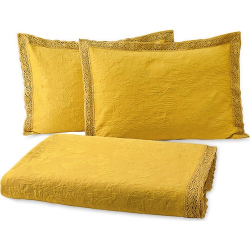 Yataş Bedding Sintra Yatak Örtüsü Tek Kişilik Hardal Fiyatı