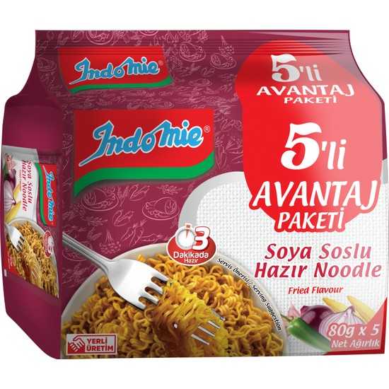 İndomie 5'li Soya Soslu Hazır Noodle Fiyatı Taksit Seçenekleri