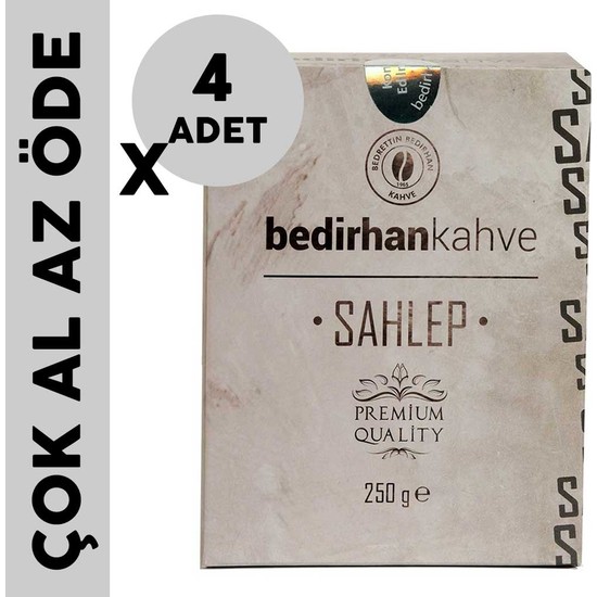 Bedirhan Kahve Sahlep Salep 4 x 250 gr Fiyatı
