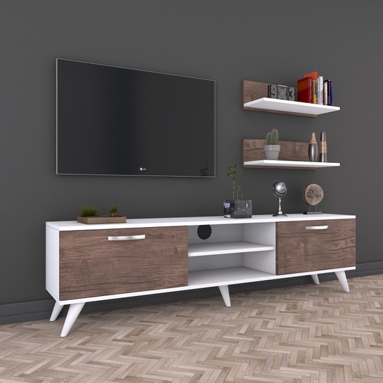 Rani A7 Duvar Raflı Tv Sehpası Kitaplıklı Tv Ünitesi Fiyatı