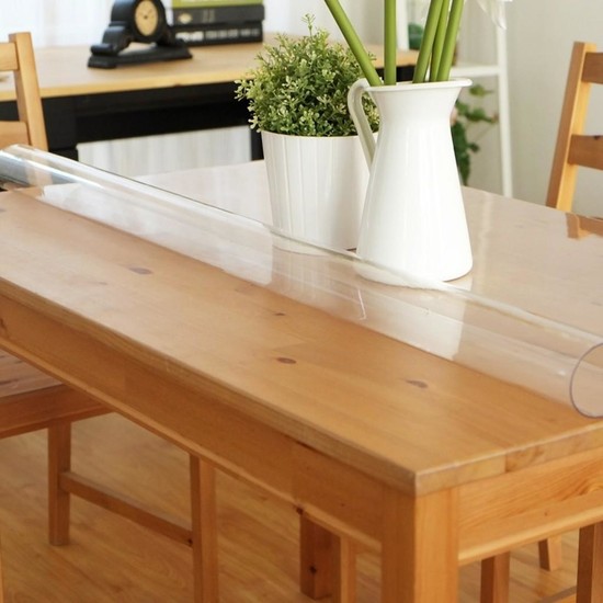 Salev Şeffaf Pvc Kalın Masa Örtüsü Masa Muşambası 3 mm 70