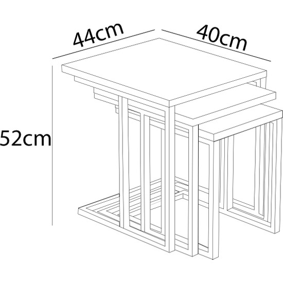 Wood House Lebron Zigon Sehpa Ceviz Fiyatı Taksit Seçenekleri