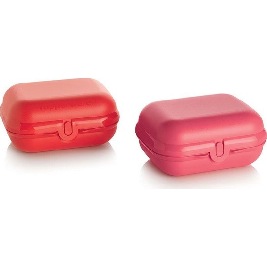 Tupperware Istiridye Beslenme Kutusu Set 2�li Kırmızı Pembe Fiyatı