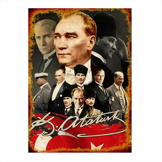 Tablomega Mustafa Kemal Atatürk Dekoratif ahşap Tablo Fiyatı Tablomega Mustafa Kemal Atatürk Dekoratif ahşap Tablo Fiyatı