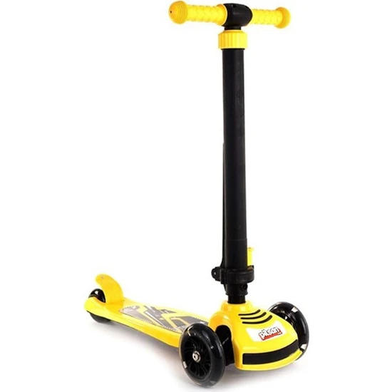 Pilsan Power 3 Tekerlekli Katlanabilir Işıklı Sarı Scooter