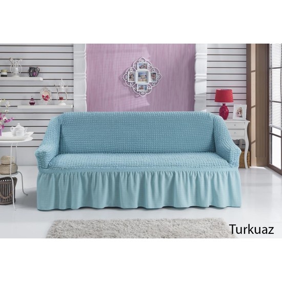 turkuaz koltuk örtüsü