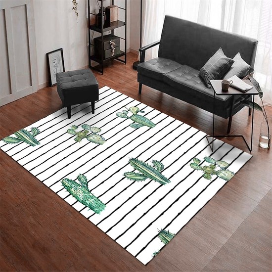 Homessa Kaktüs Desenli 80 x 200 Modern Halı Fiyatı