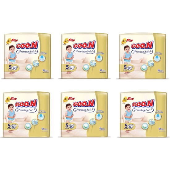 Goon Soft Bebek Bezi 5 Beden Süper Paket 144�LÜ Fiyatı