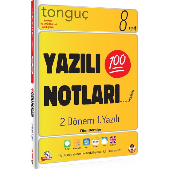 Tonguç Akademi 8. Sınıf Yazılı Notları 2. Dönem 1. Yazılı Kitabı