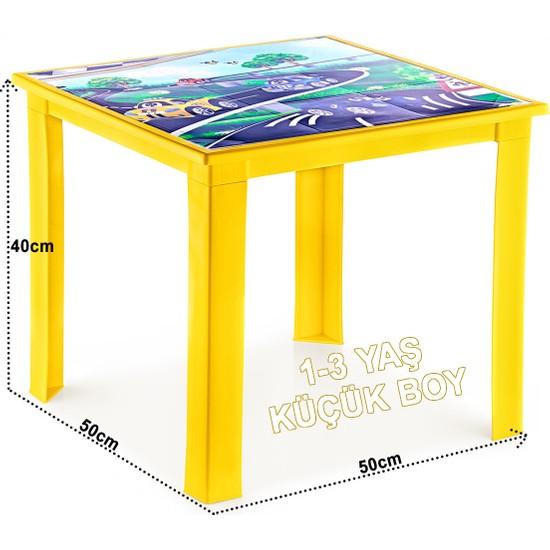 Banadabul Çocuk Masa Sandalye Takımı Sarı Araba 2S 13 Yaş Fiyatı