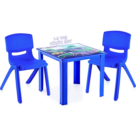 Banadabul Çocuk Masa Sandalye Takımı Mavi Araba 2S 13 Yaş Fiyatı