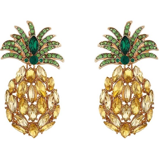 Time Kadın Ananas Desenli Renkli Küpe Fiyatı