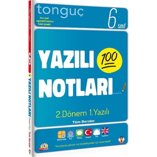 Tonguç Akademi 6. Sınıf Yazılı Notları 2. Dönem 1. Yazılı Fiyatı