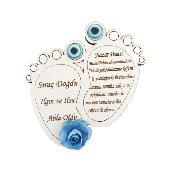 Antiocheia Bebek Ayağı Bebek Magnet Mavi - 30 Adet