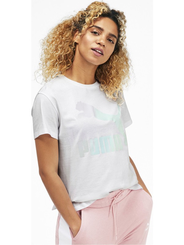 Puma Classics Logo Kadin Beyaz Tisort 5391 52 Fiyati