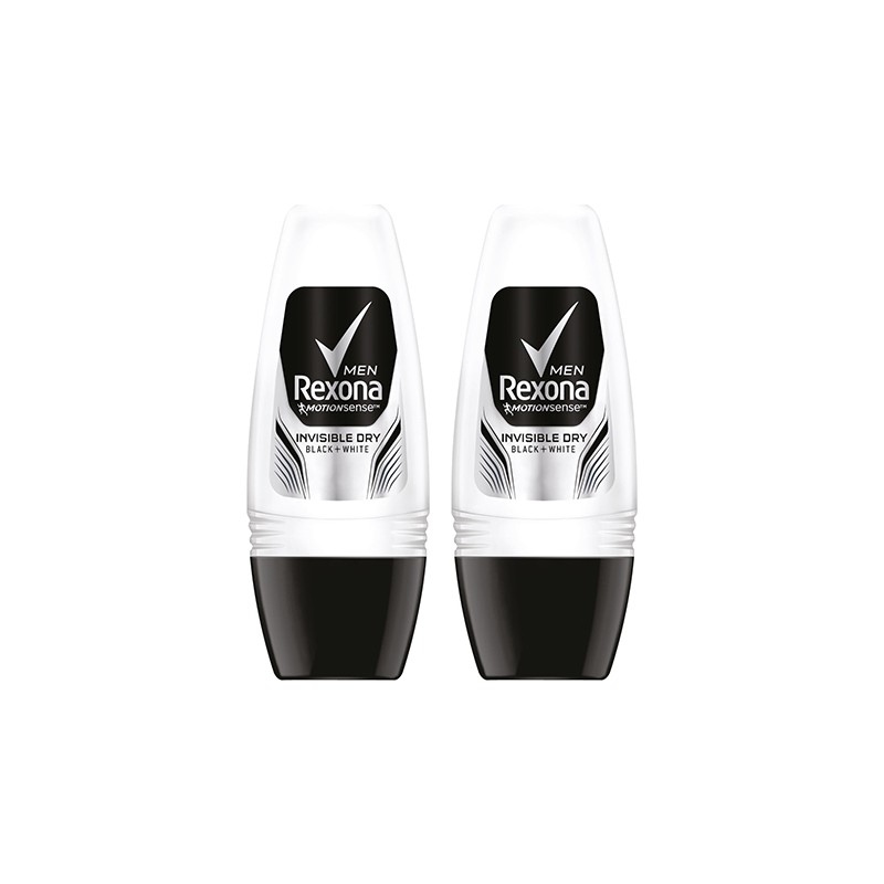 Rexona Invisible Black & White Erkek Roll-On Deodorant 50 ml x 2 Adet