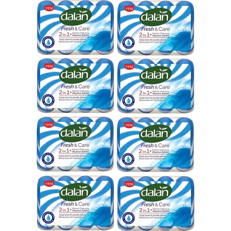 Dalan Fresh&care 2 In 1 Kremsi Dokunuş Okyanus Esintisi Güzellik Sabunu 8 Paket