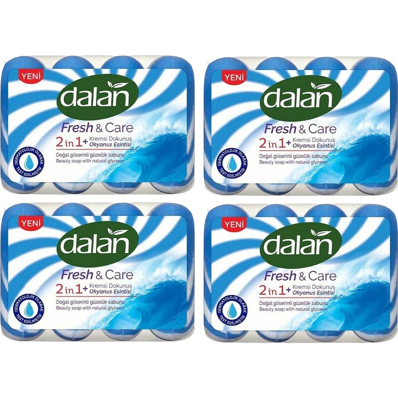 Dalan Fresh&care 2 In 1 Kremsi Dokunuş Okyanus Esintisi Güzellik Sabunu 4 Paket
