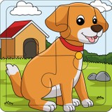Br Toys 4'lü Puzzle Köpek Ilk Puzzlem Çocuklar Için Eğitici-Öğretici Ahşap 4 Parça