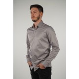 Give Way Slim Fit Saten Erkek Gömleği