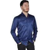 Give Way Slim Fit Saten Erkek Gömleği