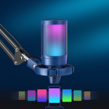 Fifine Ampligame A6T Twitch, Youtuber, Gamer, Tiktok, Yayıncı USB Mikrofon Seti Mavi