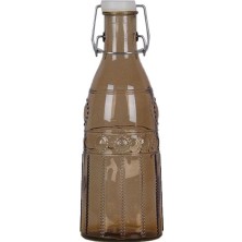 Decoroni Dekoratif Cam Şişe - Füme