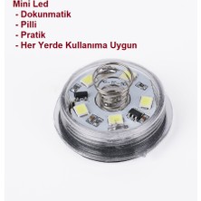 Femex Dokunmatik Mini LED Pilli Turkuaz Renk 2 Adet