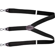 Kenan Moda Erkekler Sırıştıran Pantolon Ayarlanabilir Unisex Ayarlanabilir Y Siyah (Yurt Dışından)
